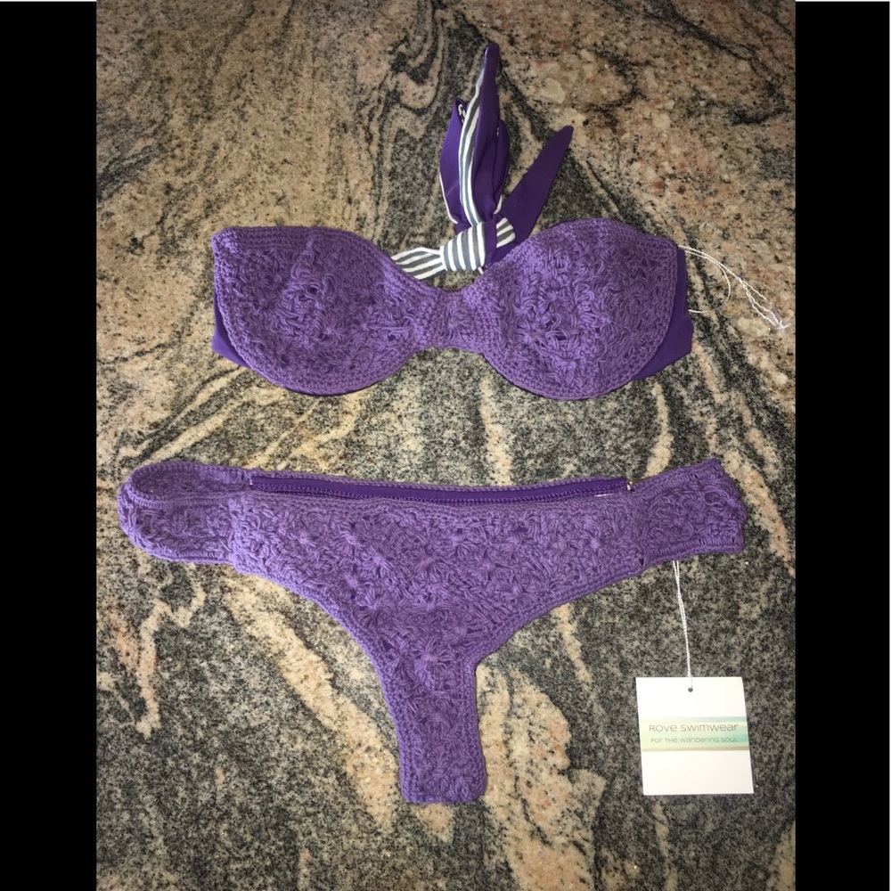 Rove Swimwear NWT Bikini Set Crochet